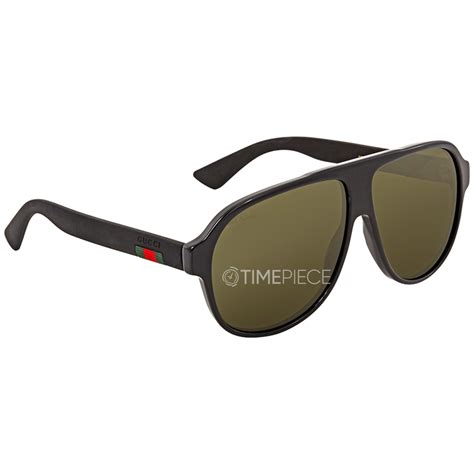 gucci gg0009s|Gucci Green Pilot Men's Sunglasses GG0009S 001 59.